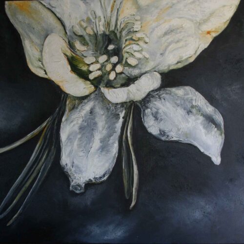 ChaneBolton_Play on Monochrome Florals_Oil on Canvas
