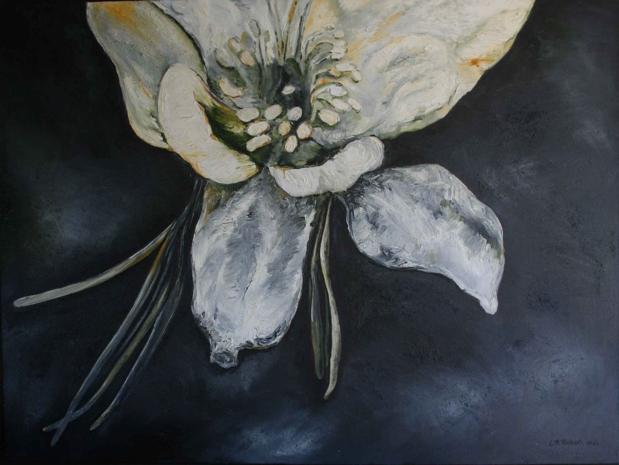 ChaneBolton_Play on Monochrome Florals_Oil on Canvas
